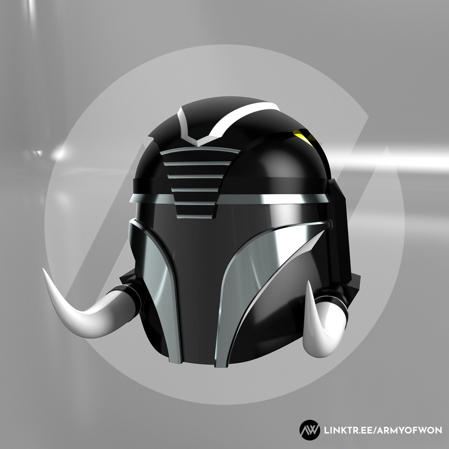 Black Power Ranger inspired Mandalorian Helmet - STL digital file