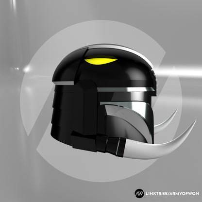 Black Power Ranger inspired Mandalorian Helmet - STL digital file
