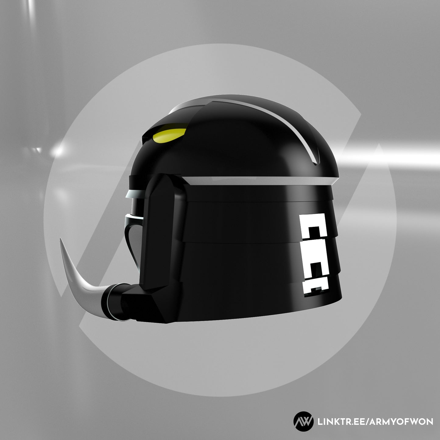 Black Power Ranger inspired Mandalorian Helmet - STL digital file