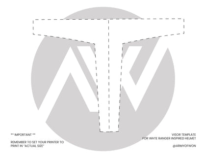 White Power Ranger inspired Mandalorian Helmet - STL digital file