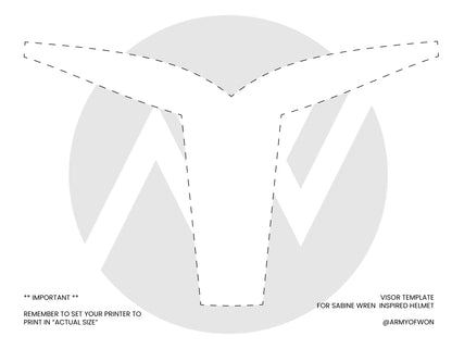 Sabine Wren inspired Mandalorian Helmet - STL digital file