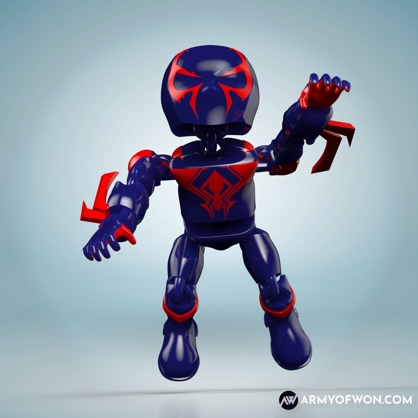 Spiderman 2099 full articulate, print-in-place