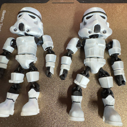 Stormtrooper inspired flexi toy - full articulate, print-in-place