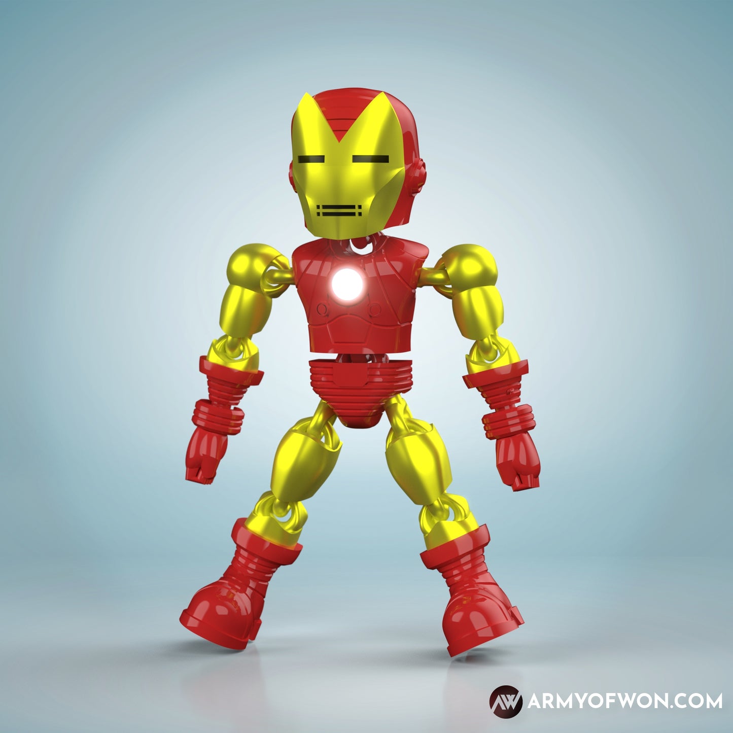 Golden Age Iron Man inspired full articulate, print-in-place