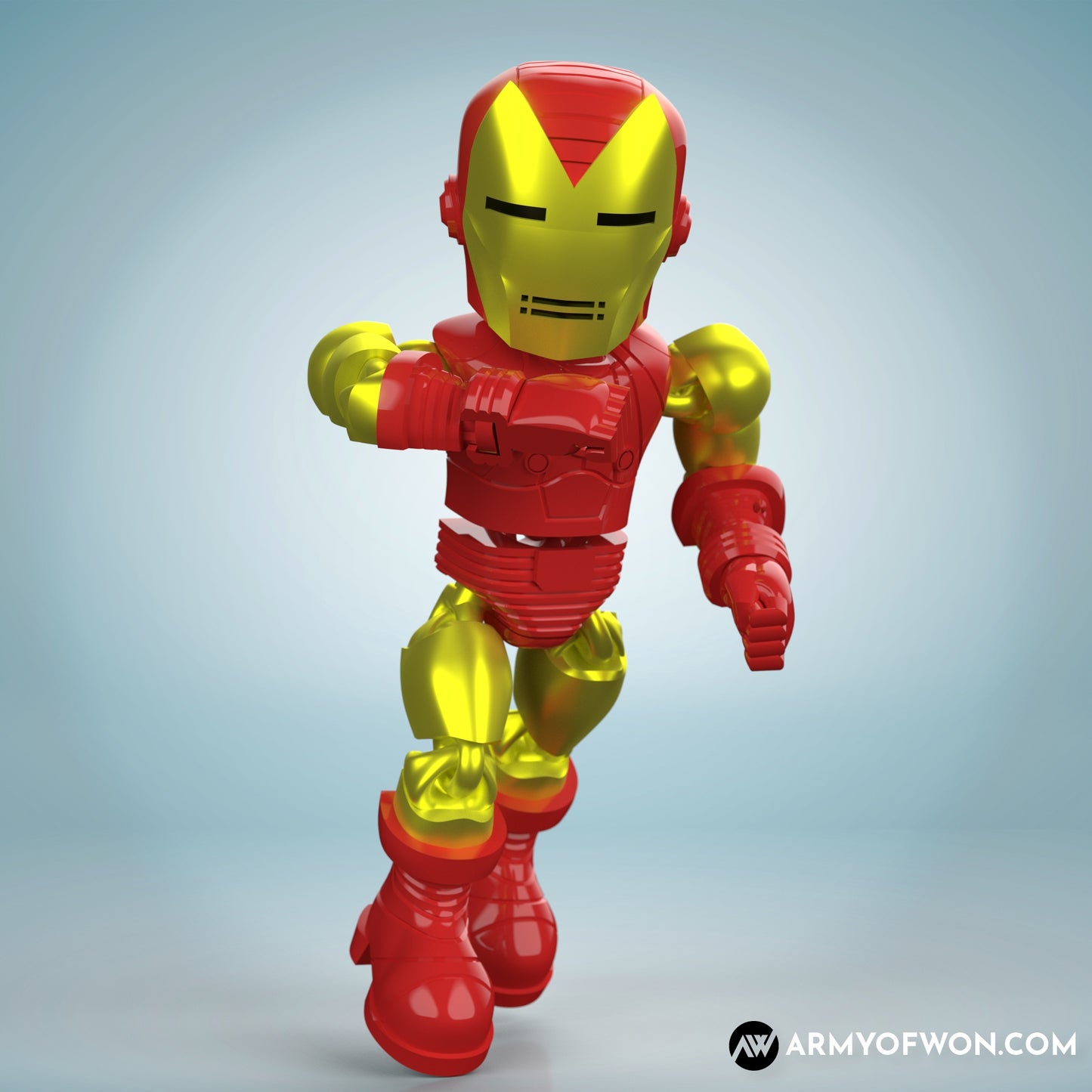 Golden Age Iron Man inspired full articulate, print-in-place