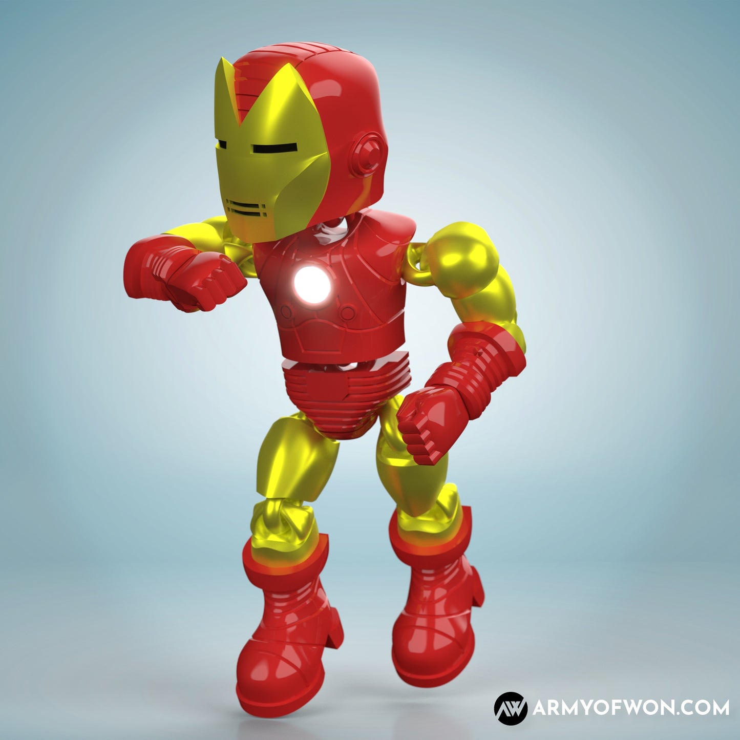 Golden Age Iron Man inspired full articulate, print-in-place