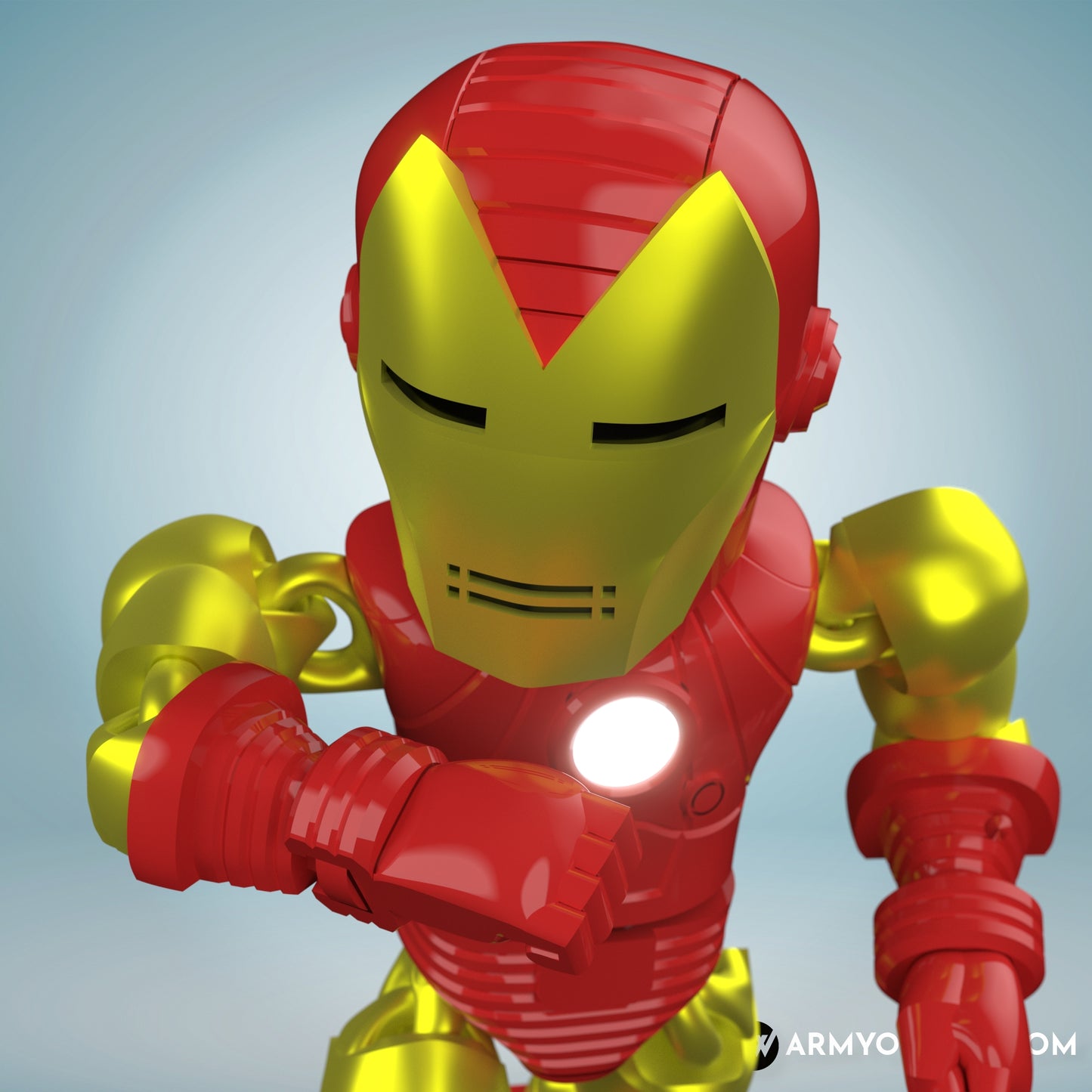 Golden Age Iron Man inspired full articulate, print-in-place