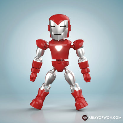 Iron Man Model VIII inspired full articulate, print-in-place