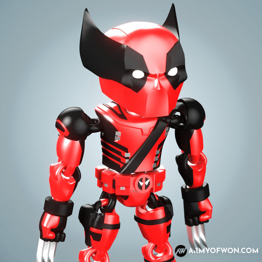 Deadpool / Wolverine combo full articulate, print-in-place