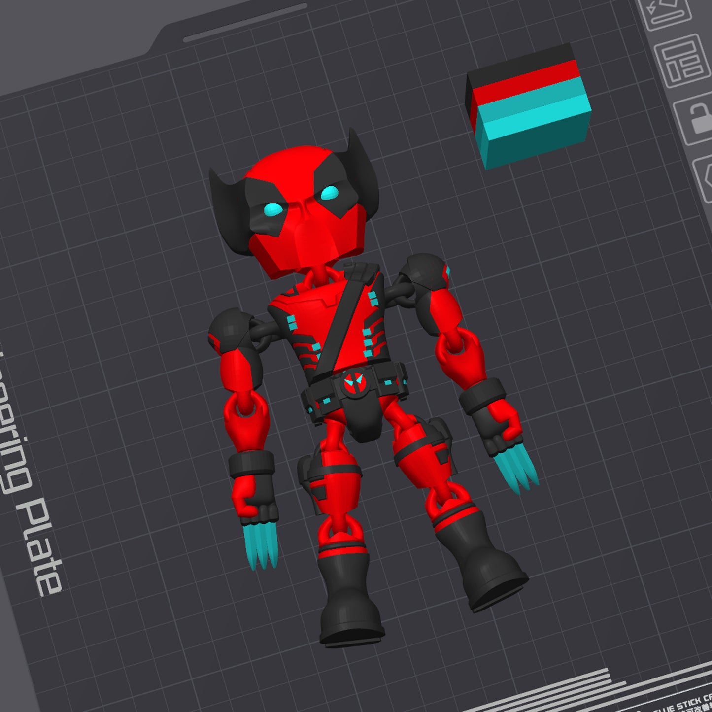 Deadpool / Wolverine combo full articulate, print-in-place