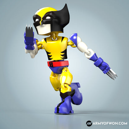 Classic Wolverine full articulate, print-in-place