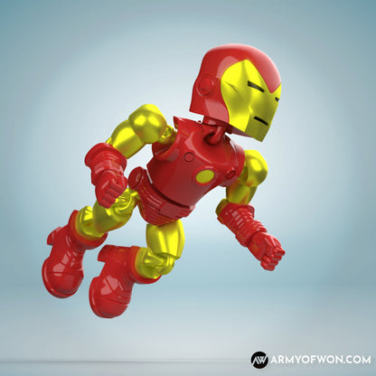 Comic version Iron Man inspired full articulate, print-in-place