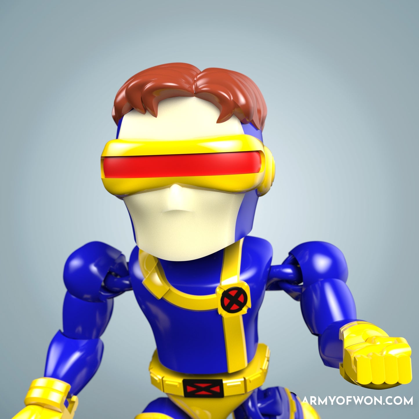 Cyclops X-men inspired full articulate, print-in-place