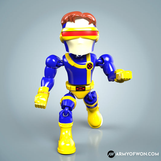 Cyclops X-men inspired full articulate, print-in-place