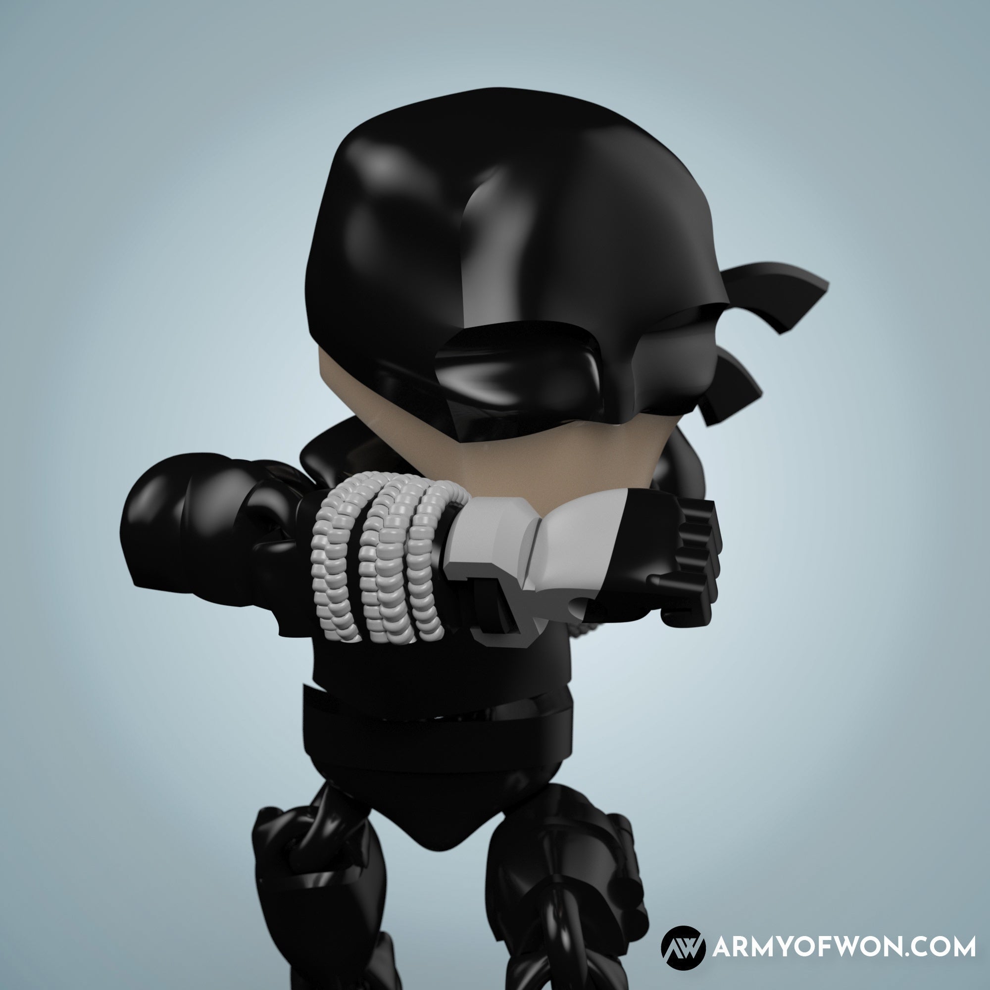 Daredevil black suit version full articulate, print-in-place