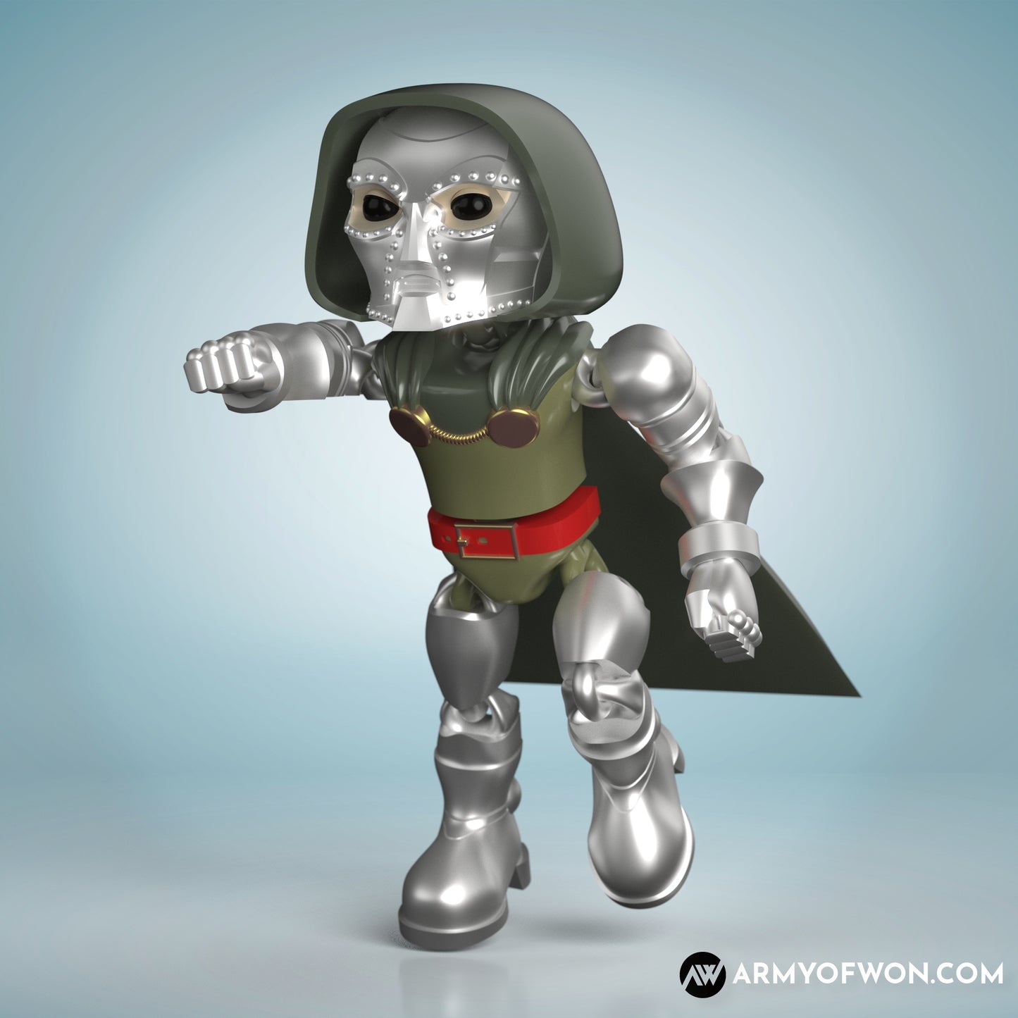 Doctor Doom inspired full articulate, print-in-place