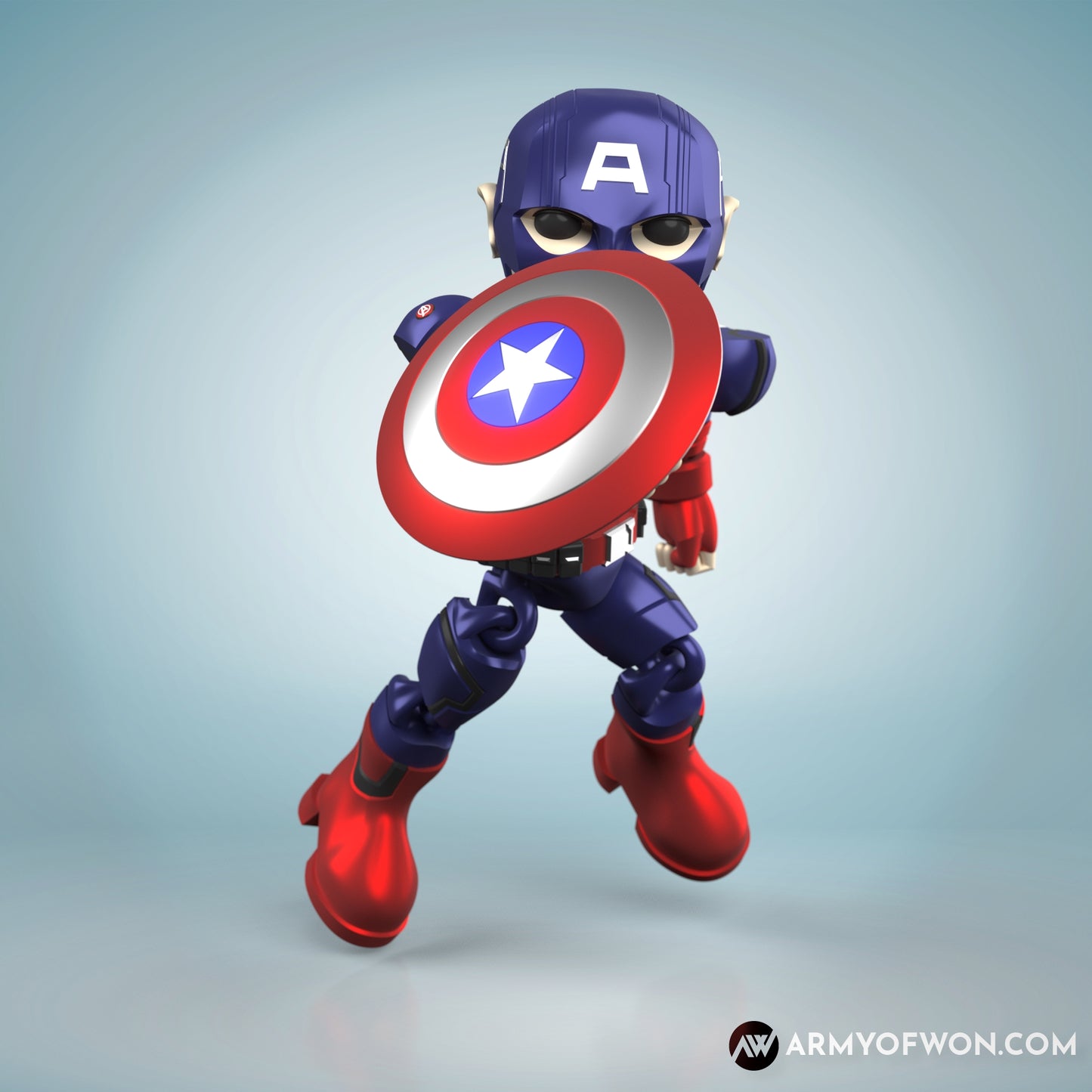 Endgame Captain America inspired full articulate, print-in-place