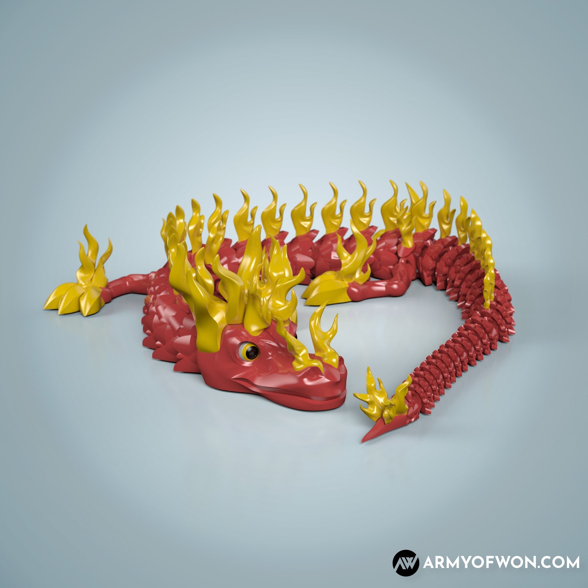 Firecatcher Dragon - full articulate, print-in-place