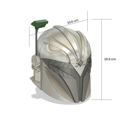 Green Power Ranger inspired Mandalorian Helmet - STL digital file