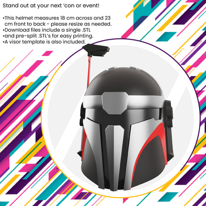 Original design Mandalorian Helmet "Punisher" - STL digital file