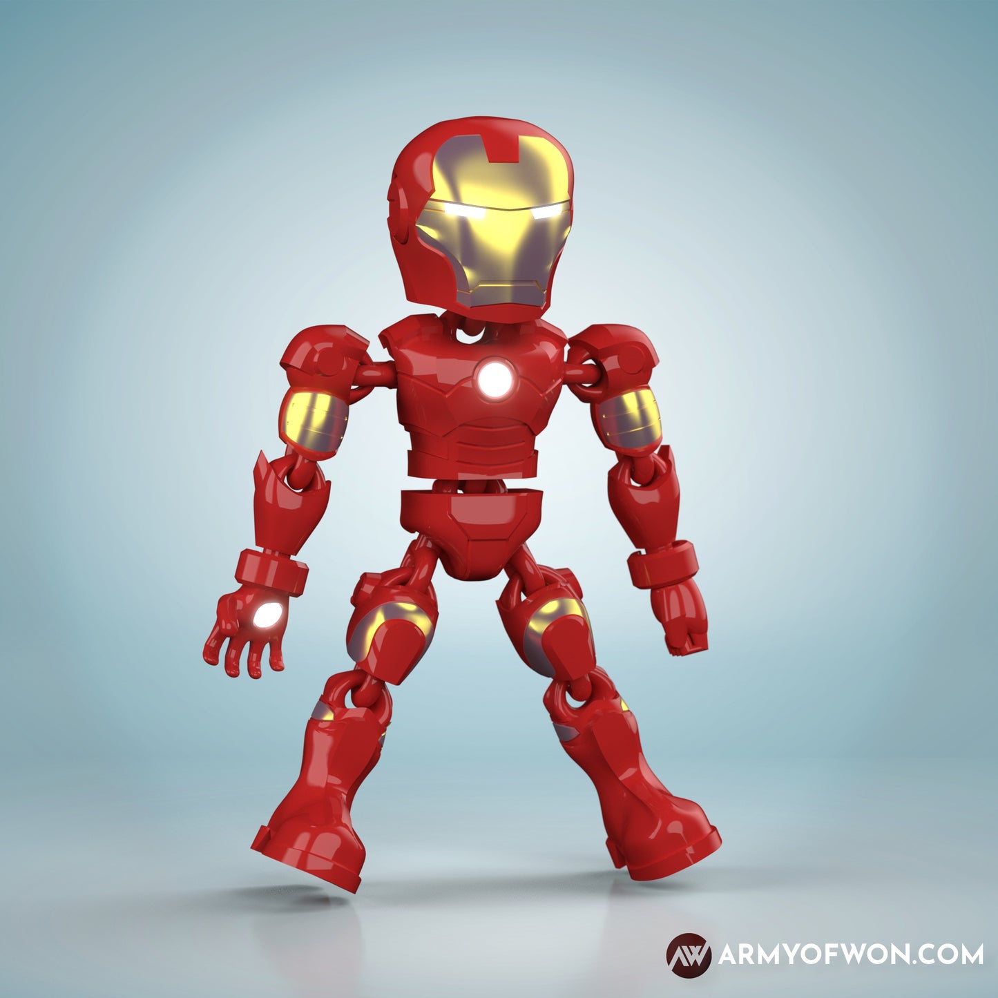 MCU Iron Man inspired full articulate, print-in-place