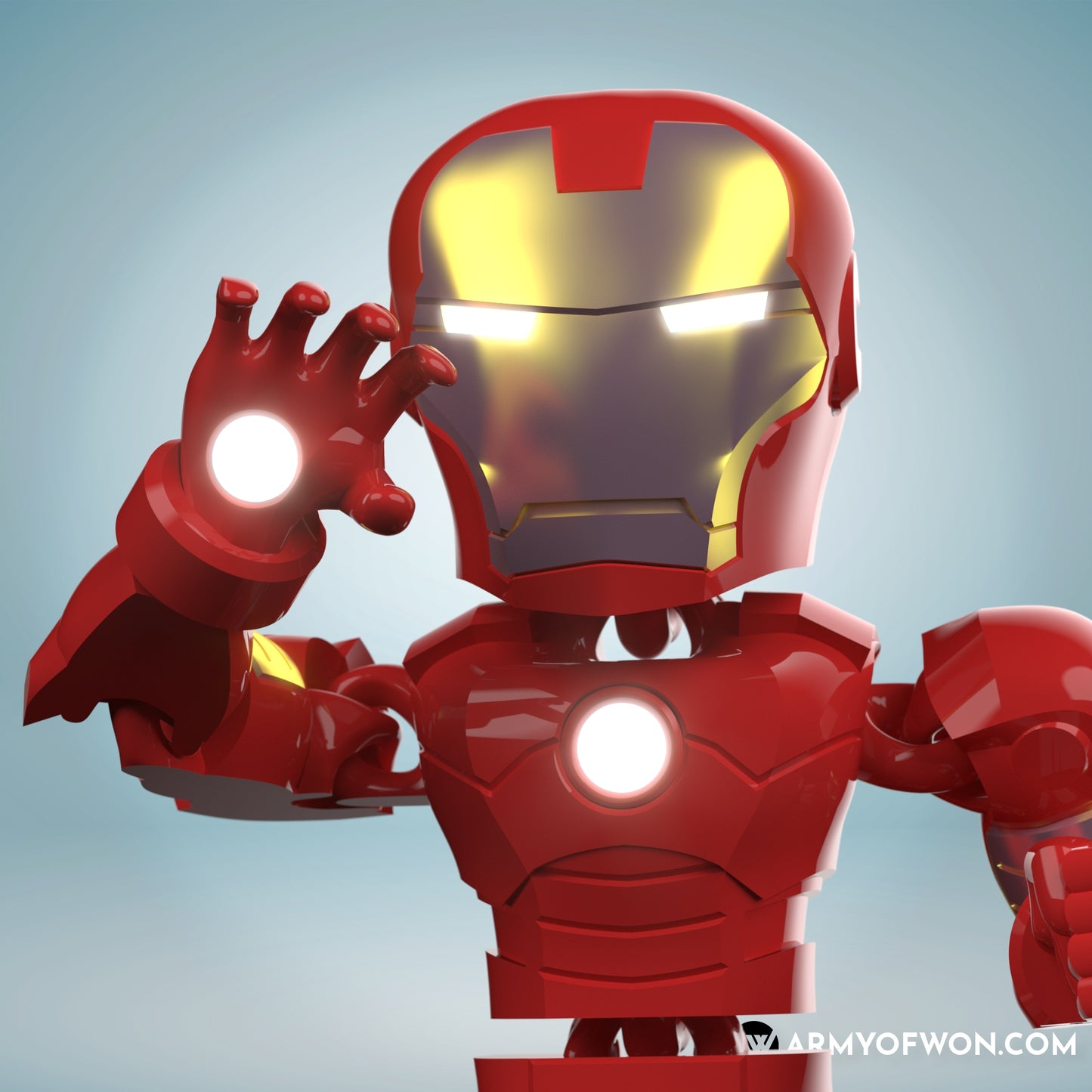 MCU Iron Man inspired full articulate, print-in-place