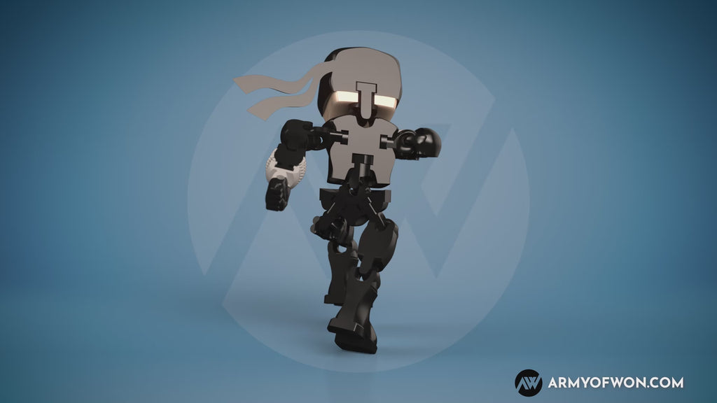 Daredevil black suit version full articulate, print-in-place