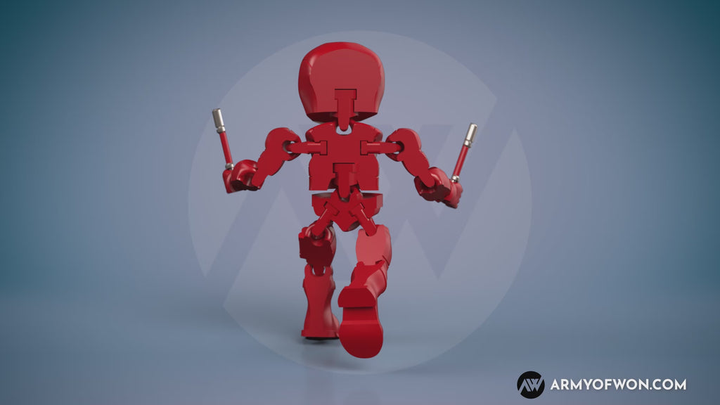 Daredevil comic version full articulate, print-in-place