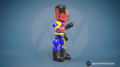 Bishop X-men inspired full articulate, print-in-place