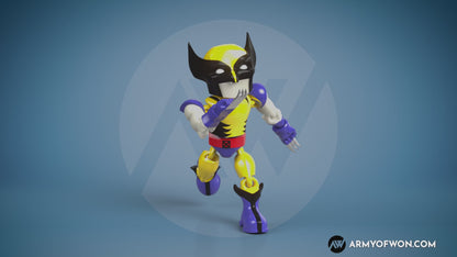 Classic Wolverine full articulate, print-in-place