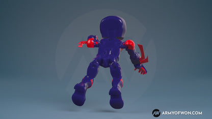 Spiderman 2099 full articulate, print-in-place