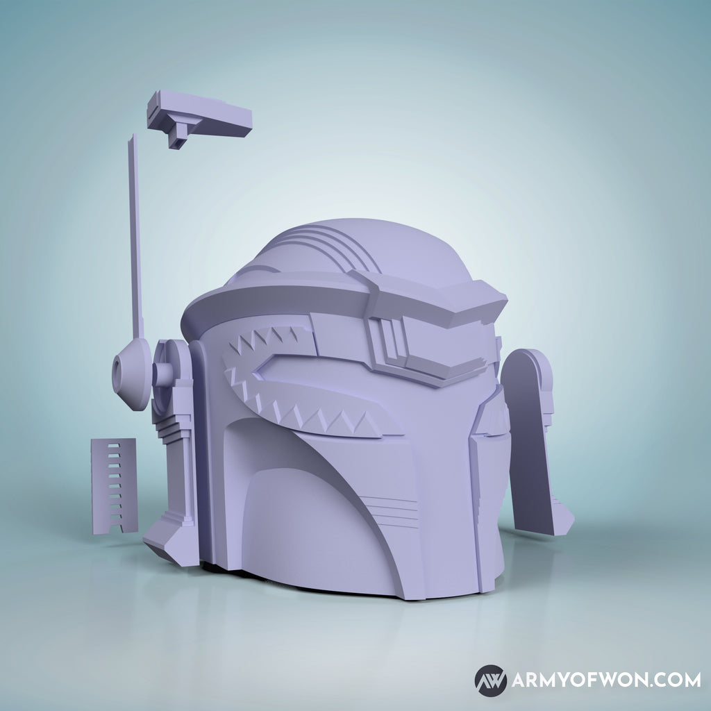 Red Power Ranger inspired Mandalorian Helmet