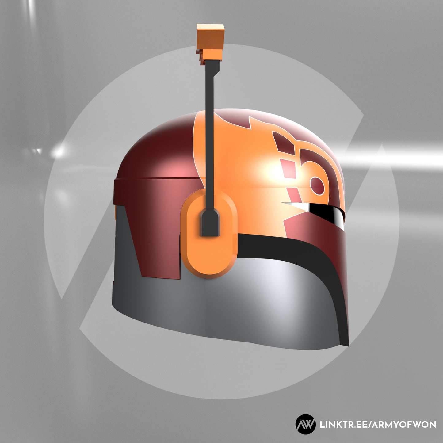 Sabine Wren inspired Mandalorian Helmet - STL digital file