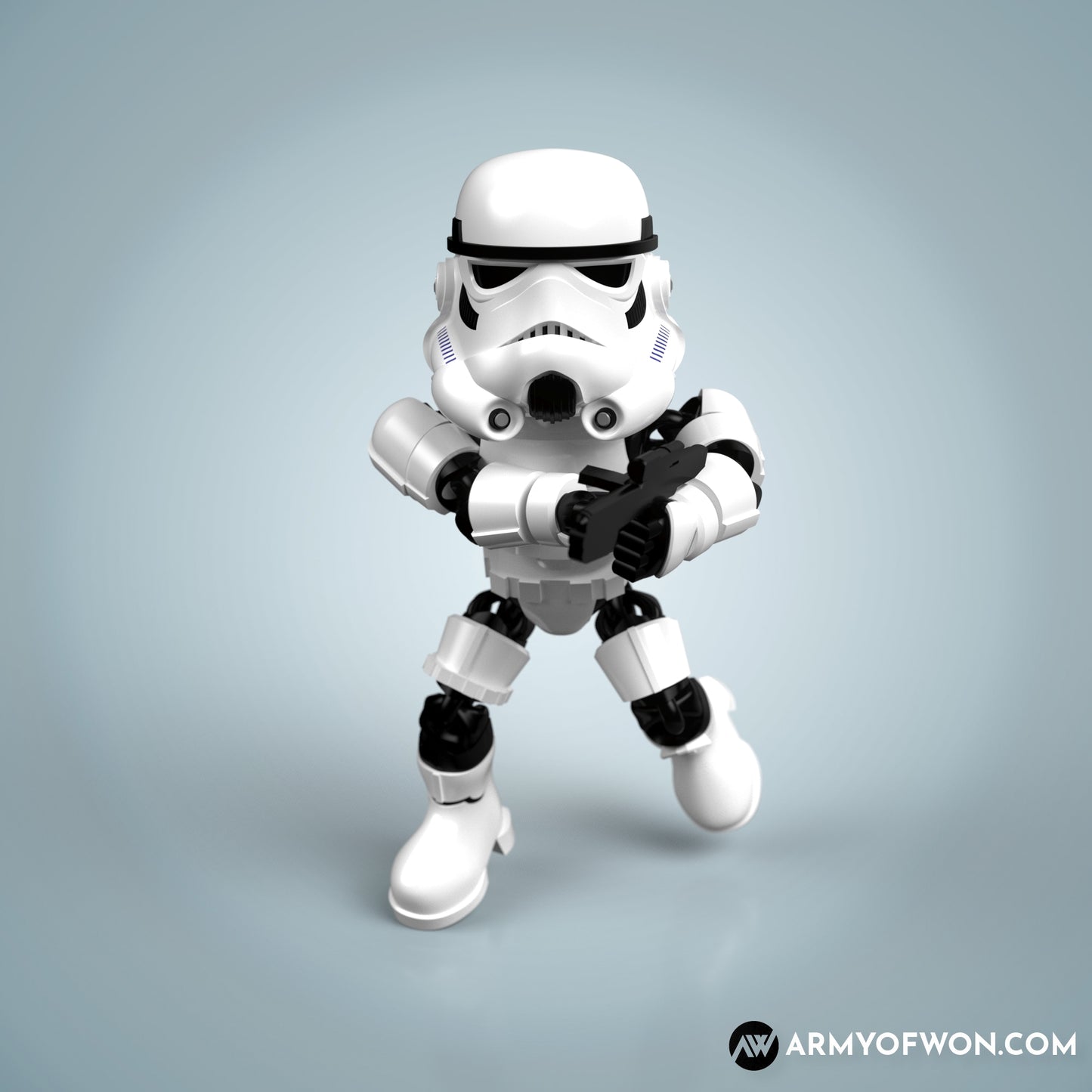 Stormtrooper inspired flexi toy - full articulate, print-in-place