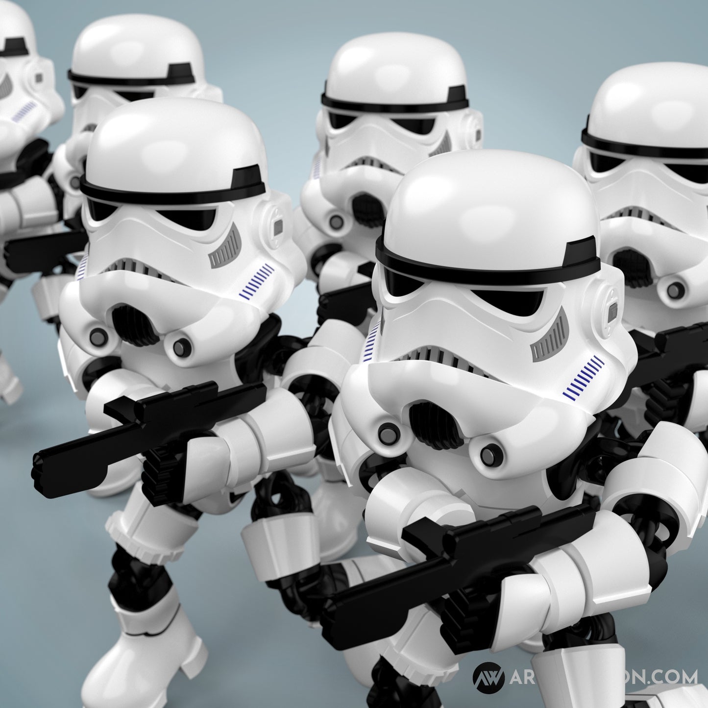 Stormtrooper inspired flexi toy - full articulate, print-in-place