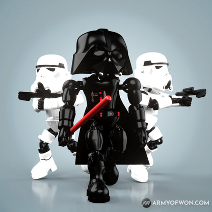 Darth Vader inspired flexi toy - full articulate, print-in-place