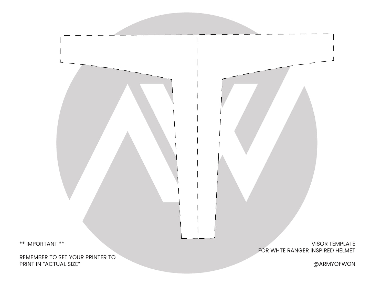 White Power Ranger inspired Mandalorian Helmet - STL digital file