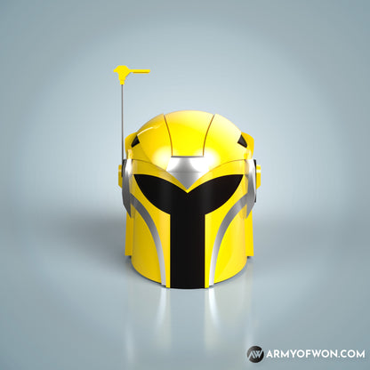 Yellow Power Ranger inspired Mandalorian Helmet - STL digital file